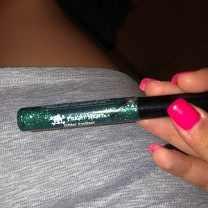 Green glitter eyeliner